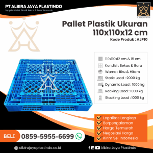 Pallet Plastik Bekas/Baru Ukuran 110x110x12 cm - AJP10