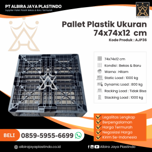 Pallet Plastik Bekas/Baru Ukuran 74x74x12 cm - AJP36