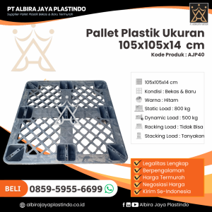 Pallet Plastik Bekas/Baru Ukuran 105x105x14 cm - AJP40