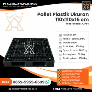 Pallet Plastik Bekas/Baru Ukuran 110x110x15 cm - AJP54