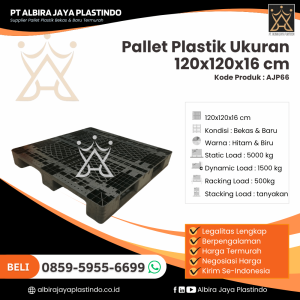 Pallet Plastik Bekas/Baru Ukuran 120x120x16 cm - AJP66