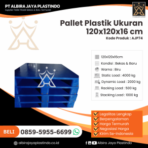 Pallet Plastik Baru & Bekas 120x120x16 [AJP74]