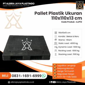 Pallet Plastik Bekas/Baru Ukuran 110x110x15 cm - AJP12