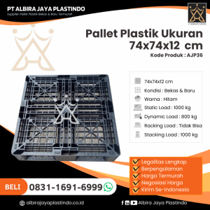 Pallet Plastik Bekas/Baru Ukuran 74x74x12 cm - AJP36
