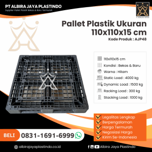 Pallet Plastik Bekas/Baru Ukuran 110x110x15 cm - AJP48