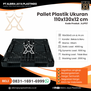 Pallet Plastik Bekas/Baru Ukuran 110x130x12 cm - AJP57