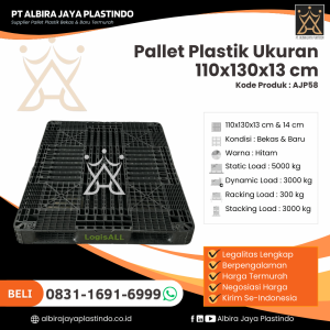 Pallet Plastik Bekas/Baru Ukuran 110x130x13 cm - AJP58