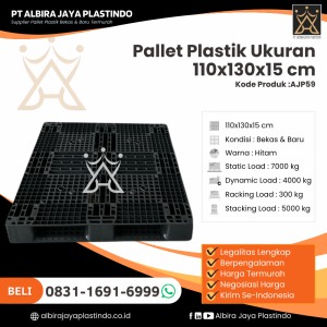 Pallet Plastik Bekas/Baru Ukuran 110x130x15 cm - AJP59