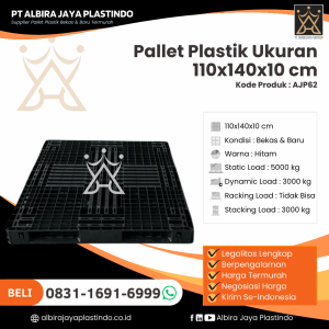 Pallet Plastik Bekas/Baru Ukuran 110x140x10 cm - AJP62