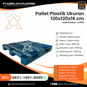 Pallet Plastik Bekas/Baru Ukuran 120x120x16 cm - AJP65