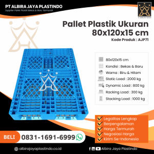 Pallet Plastik Bekas/Baru Ukuran 80x120x15 cm - AJP71