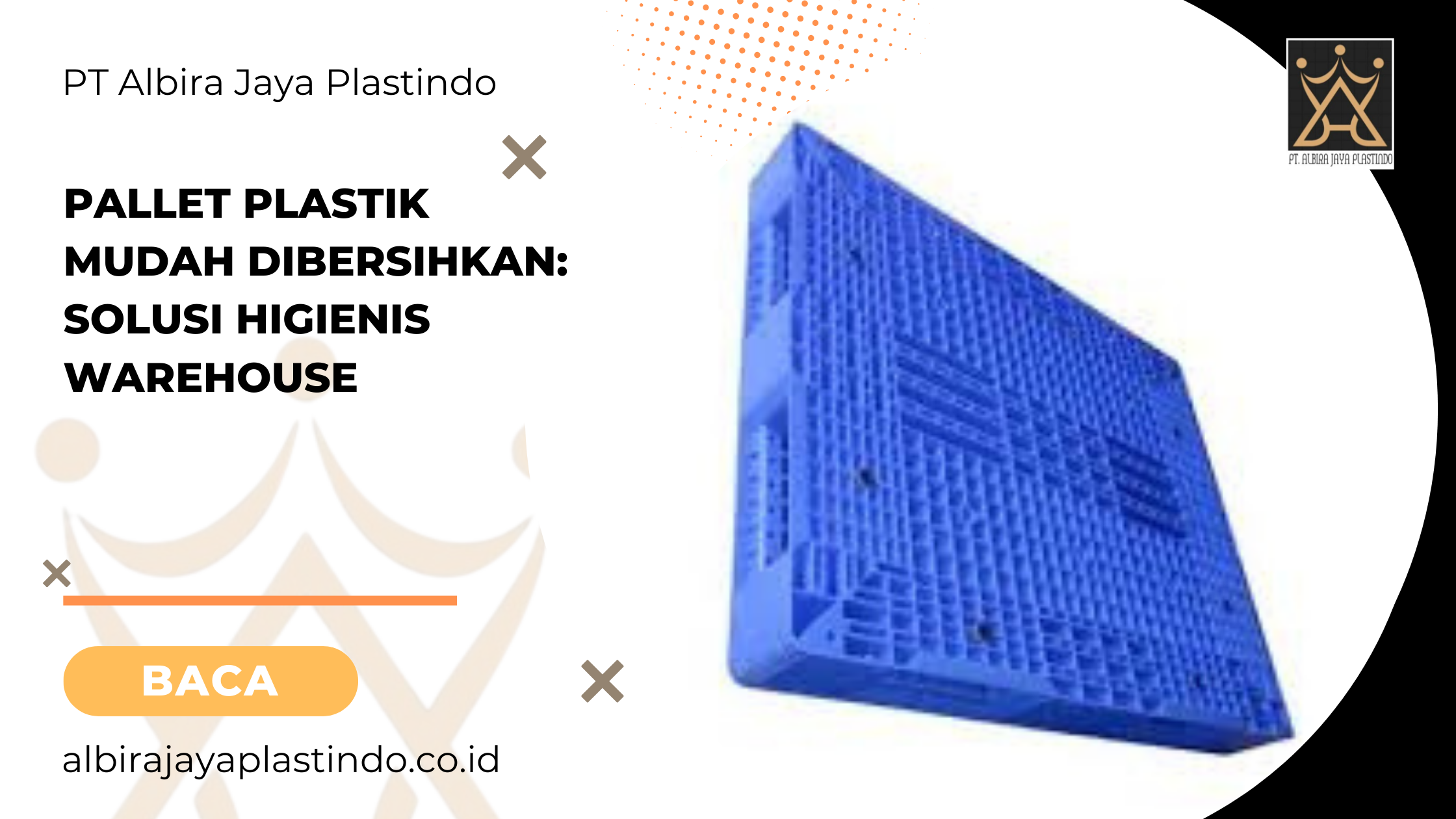 Pallet plastik mudah dibersihkan_ solusi higienis warehouse